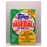 1987 Topps Baseball Sealed Wax Pack