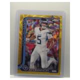 Elic Ayomanor 2025 Topps Chrome Gold Rookie /50