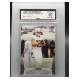 Justin Herbert 2020 Leaf Draft rookie CCG 10
