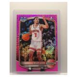 Milos Uzan 2025 1st Bowman U Chrome pink mojo
