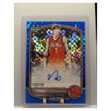Niko Bundalo 2025 1st Bowman U Chrome auto blue...