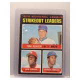 Tom Seaver, Gibson, Jenkins 1971 Topps leaders