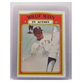 Willie Mays 1972 Topps In Action