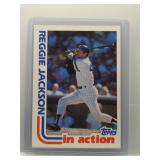 Reggie Jackson 1982 Topps In Action