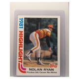 Nolan Ryan 1982 Topps Highlight