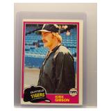 Kirk Gibson 1981 Topps rookie