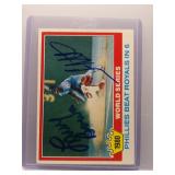 Dual-signed Frank White & Larry Bowa autos 1981...