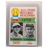 Ty Cobb & George Sisler 1979 Topps Record Holders