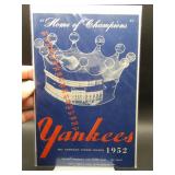 1952 Yankees program unscored vs. Senators