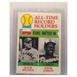 Hank Aaron & Hack Wilson 1979 Topps Record Holders