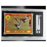 Mickey Mantle 1961 Topps World Series SGC 2