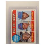 Willie McCovey, Santo, Williams 1969 Topps leaders