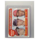 Denny McLain, McDowell, Tiant 1969 Topps leaders
