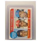 Juan Marichal, Gibson, Jenkins 1969 Topps leaders