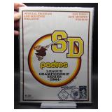 1984 NLCS Game 3 program Padres vs Cubs *Ruth...