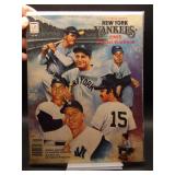 1985 Yankees program Mantle, Ruth, Gehrig cover