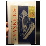 1959 Yankees program w/ ticket stub -vs Orioles