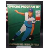 1972 Cubs program w/ ticket stub -vs. Braves