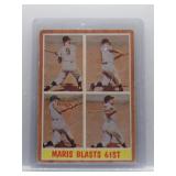 Roger Maris blasts 61st 1962 Topps