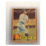 Babe Ruth hits 60 1962 Topps