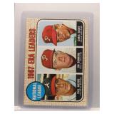 Phil Niekro, Jim Bunning 1968 Topps leaders