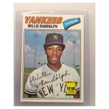 Willie Randolph 1977 Topps rookie cup