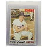 Charlie Manuel 1970 Topps rookie