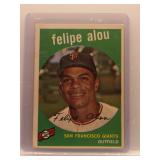 Felipe Alou 1959 Topps rookie *see back