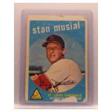 Stan Musial 1959 Topps *crease, paper loss
