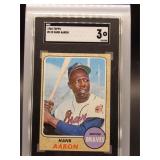 Hank Aaron 1968 Topps SGC 3