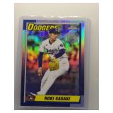 Roki Sasaki 2025 Topps Chrome rookie 1990 style