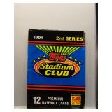 1991 Stadium Club 2nd Series Sealed Baseball Pack
