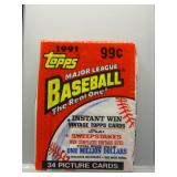1991 Topps Baseball Sealed Cello Pack