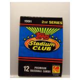 1991 Stadium Club 2nd Series Sealed Baseball Pack