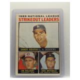 Sandy Koufax & Don Drysdale 1964 Topps leaders