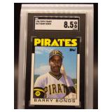 Barry Bonds 1986 Topps Traded rookie SGC 8.5