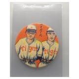Two Tigers players 1940s Menko disc