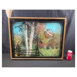 Wood framed Shadowbox Wall Clock