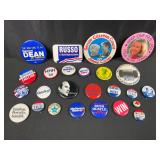 25 Assorted Vintage Political Pins/Buttons Lot 2