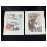 Vintage Chinese Art Prints 12.5ï¿½x15ï¿½ Lot 2