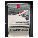 Vintage Michelob Light Speed of Light Poster 20x31