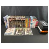 Assortment of DVD series sets and VhS