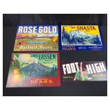 Vintage Branded Pears ï¿½Crateï¿½ Advertisements