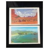 Vintage Landscape Prints 10x17 Textured Paper