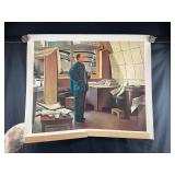 'Chinese man at the Guggenheim, New York' Litho