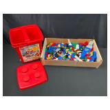 Box lot of Legos w Container