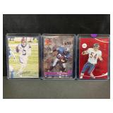 3 Assorted NFL Cards Burrow Sanders Urlacher