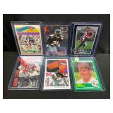 6 Assorted NFL Cards Deion Sanders Mike Vick