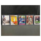 5 Assorted NFL Cards Tom Brady Baker Mayfield