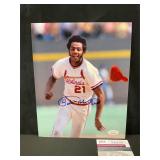 Bake McBride St Louis Cardinals Autograph Photo